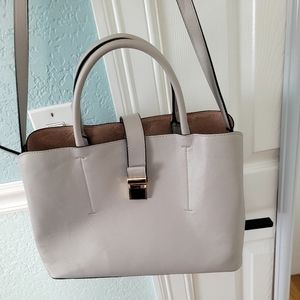 Light grey shoulder or crossbody purse